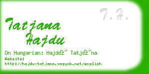 tatjana hajdu business card